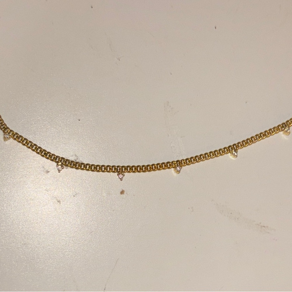 Kendra Scott 7 diamond gold necklace